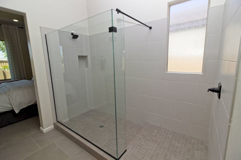 Wide Shower with Frameless Glass